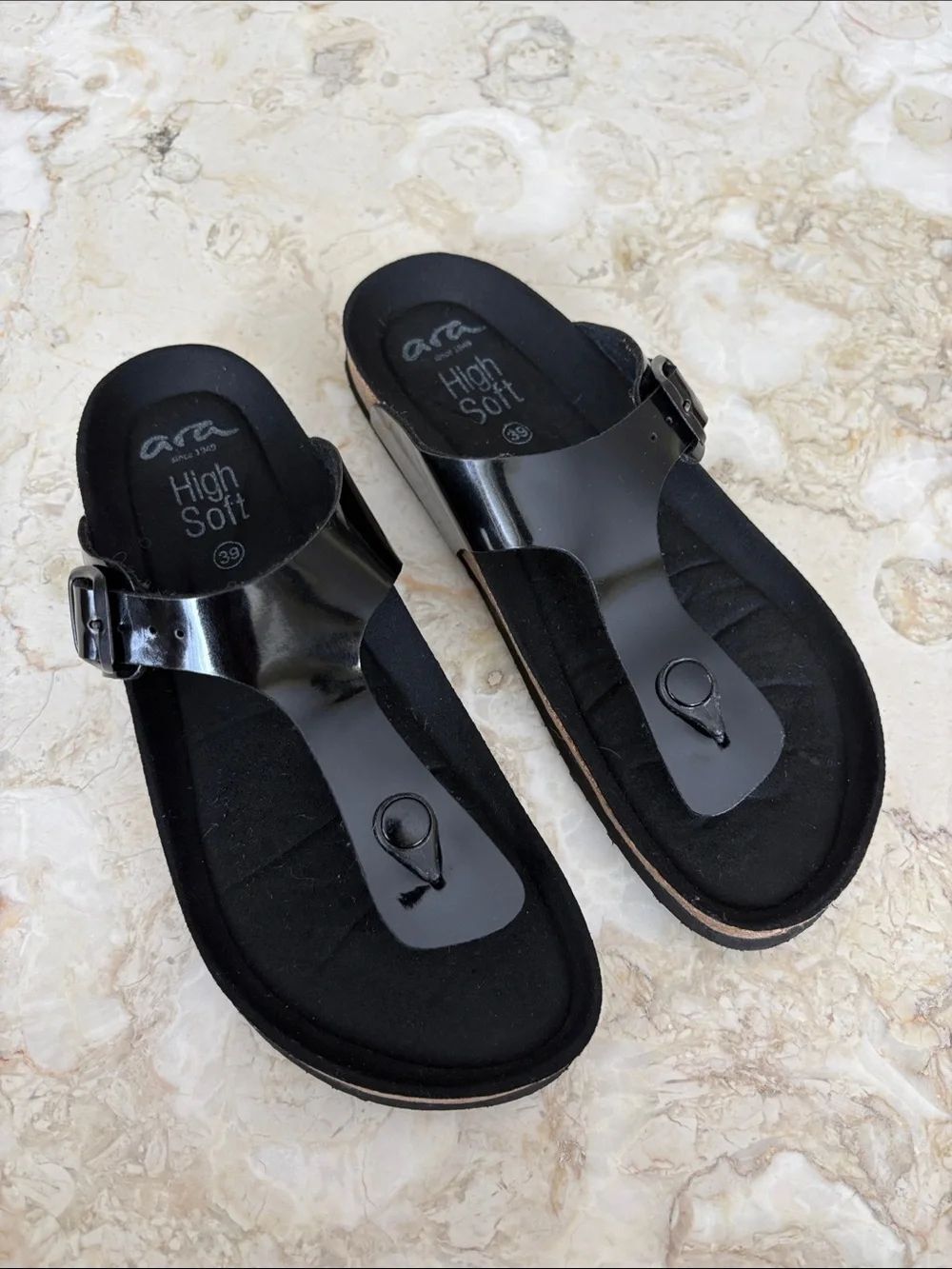 ARA Shoes FRAN Orthotic Toe Post Thong Cushioned Sandals